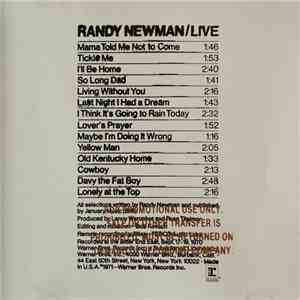 Randy Newman - Live download free