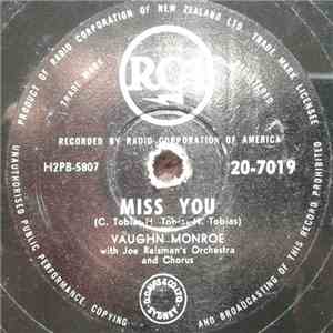 Vaughn Monroe With Joe Reisman And His Orchestra And Chorus - Miss You / Tomorrow, Tomorrow download free